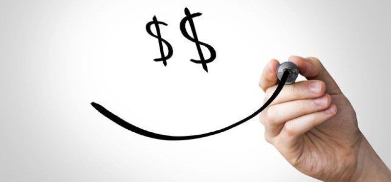 Smiley with dollar eyes